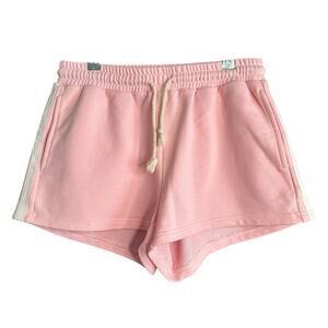 APRES JUNE | Pink French Terry Side stripe Sweat Short 2.5 inch inseam | Small